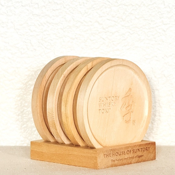 Suntory Toki Japanese Whisky Wood Coasters Set Discontinued - Picture 2 of 11